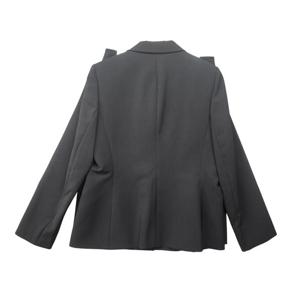 Anne Klein Black Suit Womens 12 Jacket Skirt Set Fully Lined Slits Business Work - Picture 3 of 13